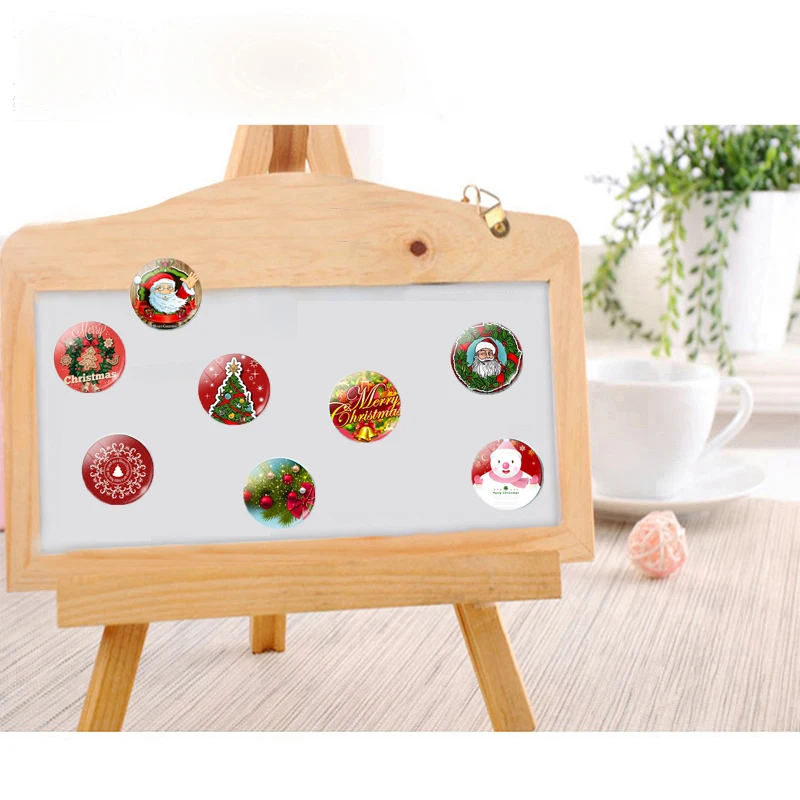 Магнит на холодильник 25 мм со стеклянным куполом для заметок 12 шт. | Дом и сад