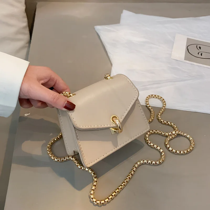 

Japanese Style MINI Square Bag Fashion Pure PU Leather Women's Shoulder Messenger Bag Simple Versatile Female's Zero Wallet