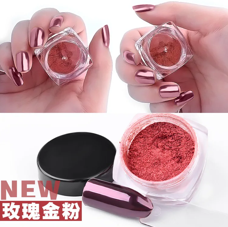 Manicure Magic Mirror Effect Powder Rose Gold 2G-Mirror People Fish Meal Very Fine Laser Nail Polish Shimmering | Красота и здоровье