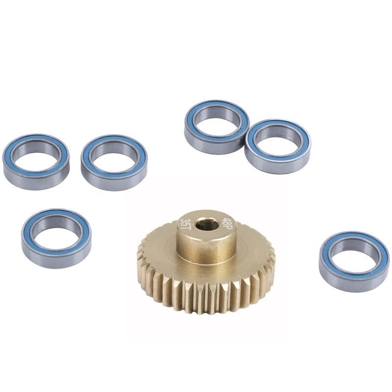 

6 шт. радиоуправляемые гоночные шарикоподшипники AXA1230 (10x15x4 мм), запасные части с 48DP 3,175 мм 35т шестеренчатая передача двигателя