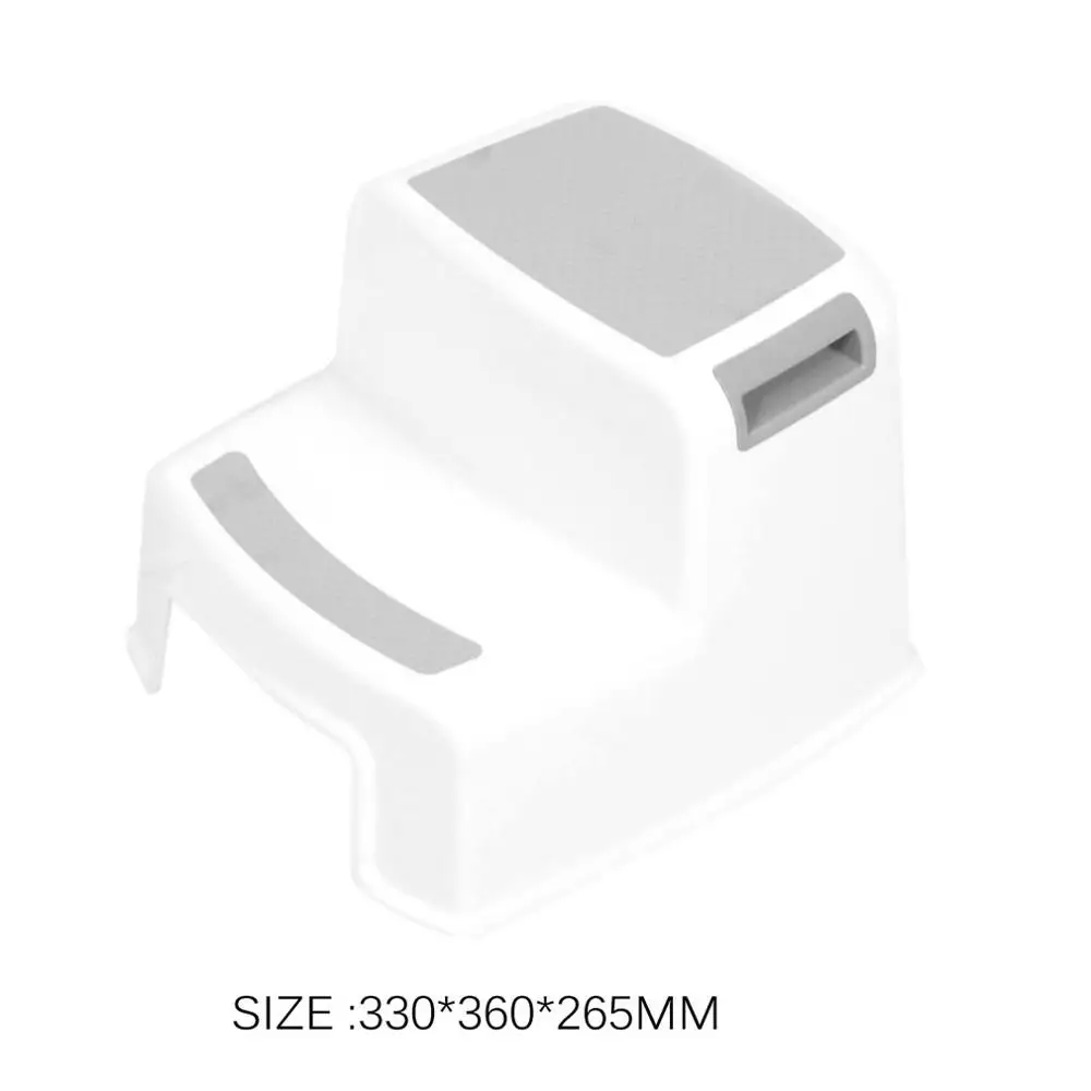 

New 2 Steps Double Stool Plastic 280 lbs for Kids Anti-Slip Child Ladder Children's Non-slip Feet Increase Bathroom Toilet Stool