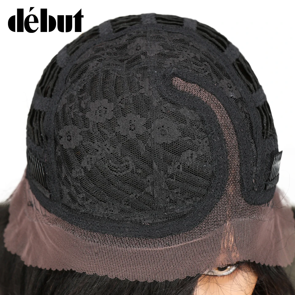 Дебютные парики из натуральных волос на кружеве для женщин надувные кудрявые