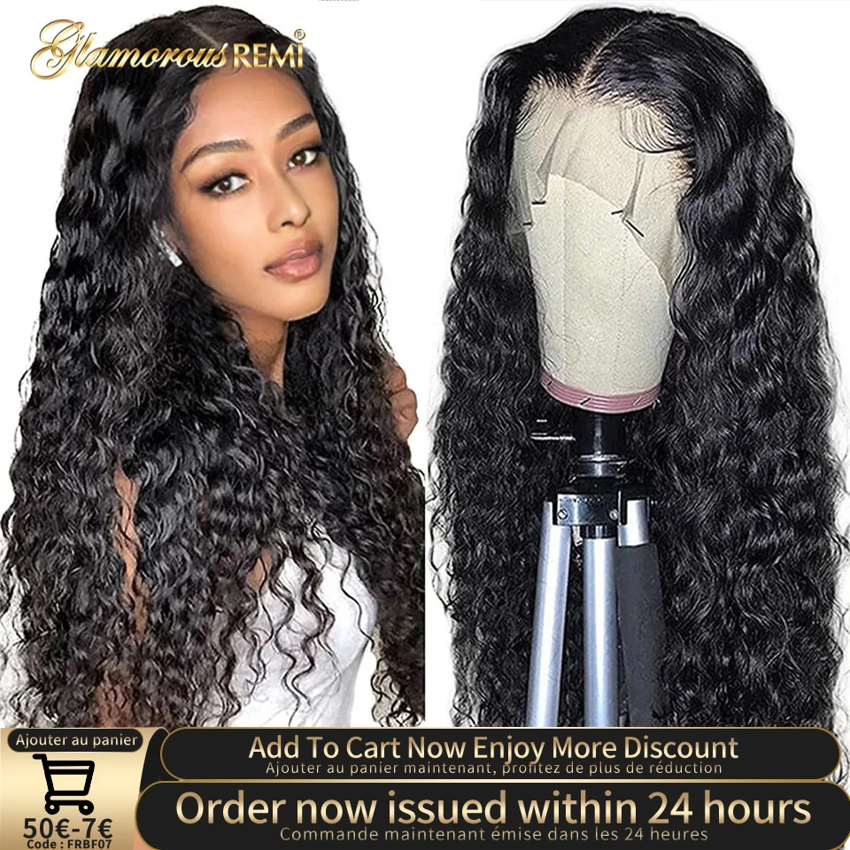 

Deep Curly Lace Front Wig Brazilian Hair Deep Curly Human Hair Wig With Baby Hair Preplucked 4x4 Curly Lace Wigs For Black Women