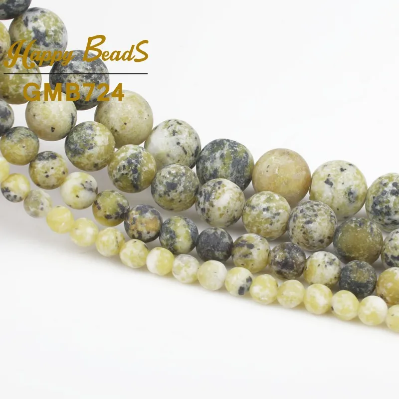 Натуральные Матовые Круглые бусины желтые бриллианты свободные браслет