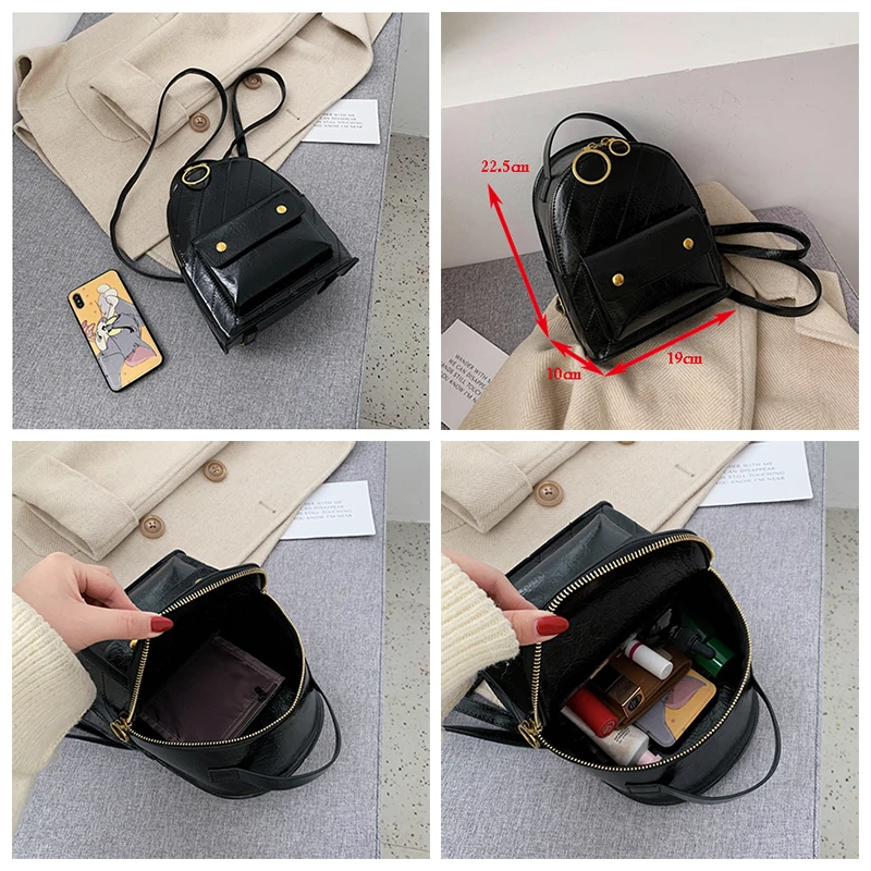 2019 Модные женские рюкзаки мини рюкзак для девушек из искусственной кожи женский