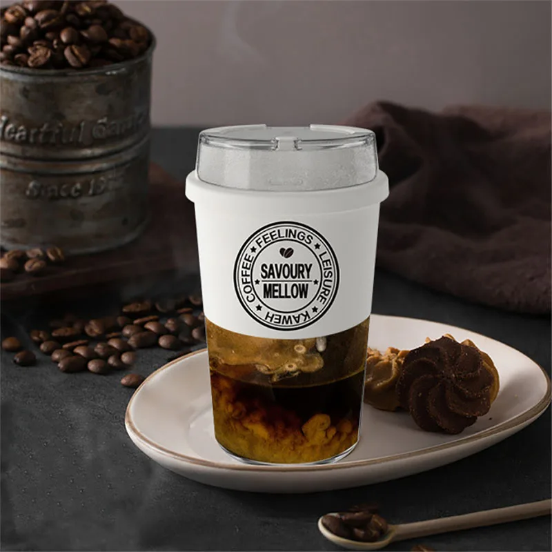 Портативная кофейная кружка из тритана YMEEI 300 мл герметичная пластиковая для чая