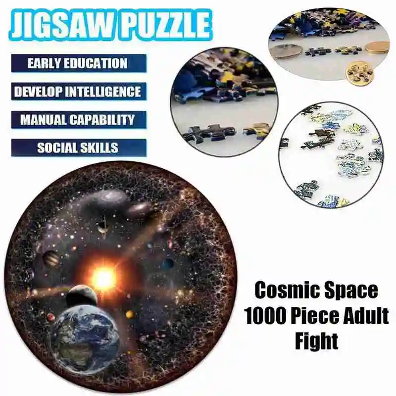 

Universe Space 1000 Piece Adult Puzzle Starry Sky Traveler Puzzle Gift Children Puzzle Decompression Holiday Puzzle Plane P9Z2