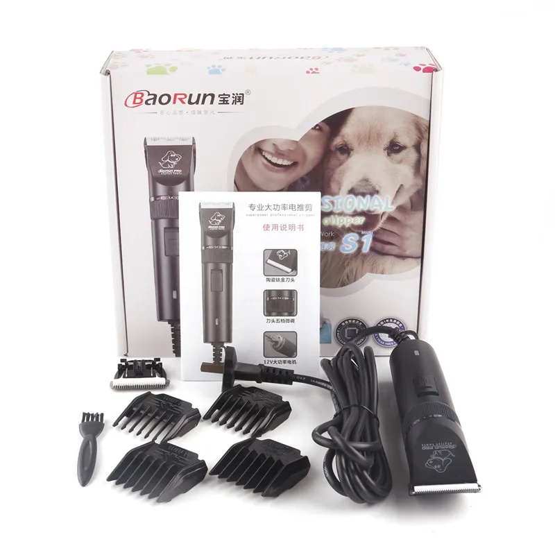 

Baorun S1 professional dog electric hair clippers trimmers animal pet trimmer shaver cutting haircut machine scissors