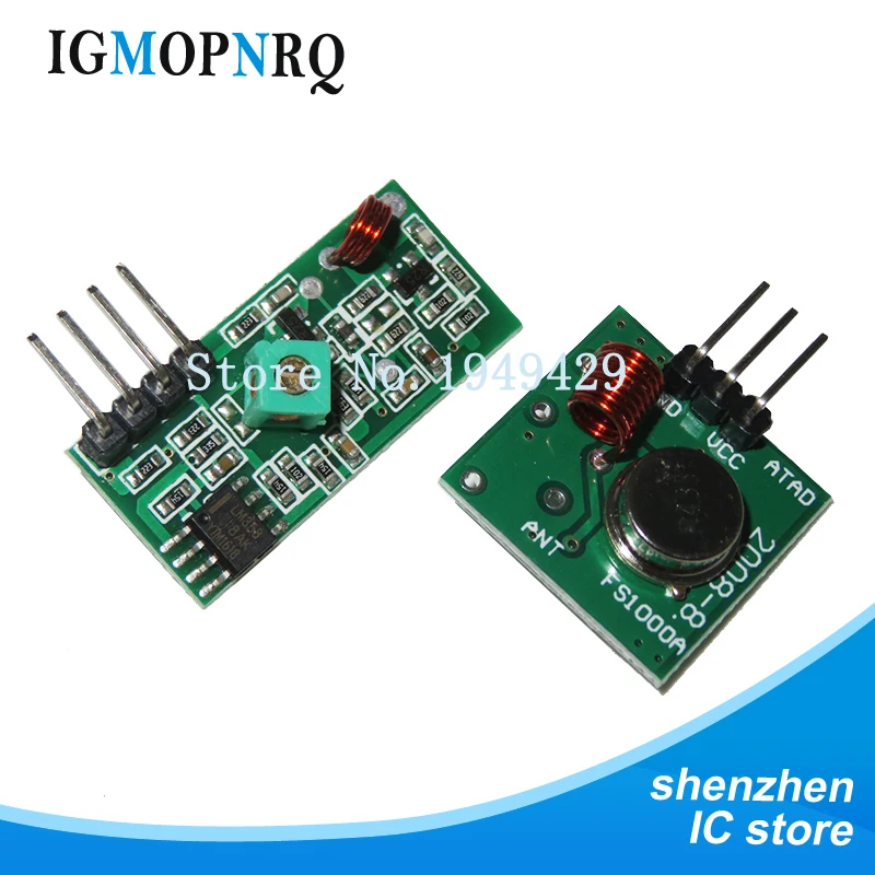 1 лот = пара (2 шт.) 433 мгц радиочастотный передатчик и модуль приемника комплект для