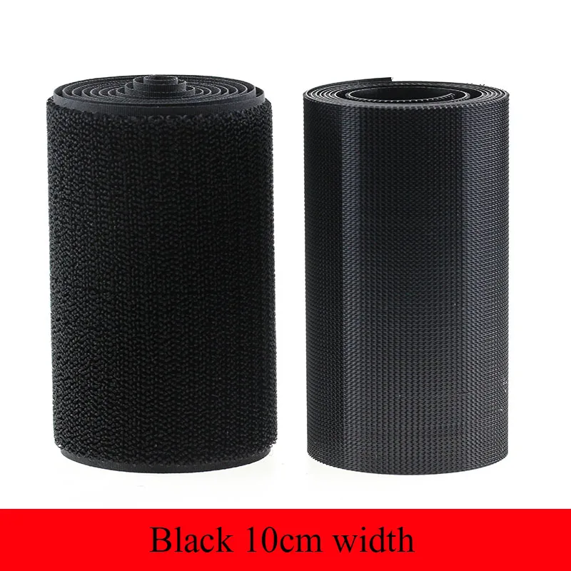 Black 10cm 1 м супер гладкая крепежная лента назад к спине крепкие крючки и петли кабельные стяжки занавес застежка velcros - Цвет: Black 10cm