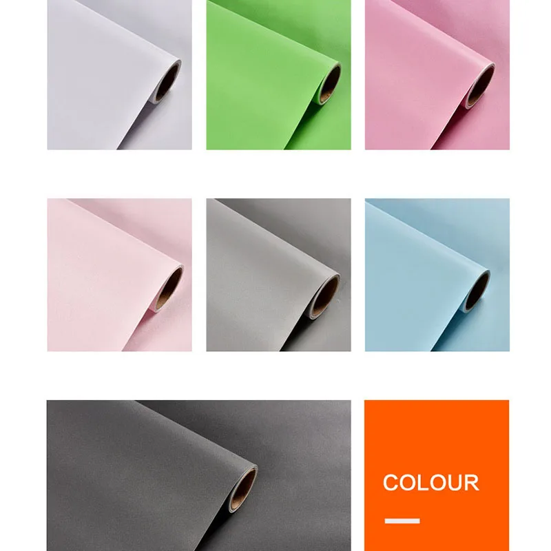 

Wall Stickers 5M Solid Matte Vinyl Self Adhesive Wallpaper DIY Waterproof Home Decoration Films Living Room Kitchen Door Sticker
