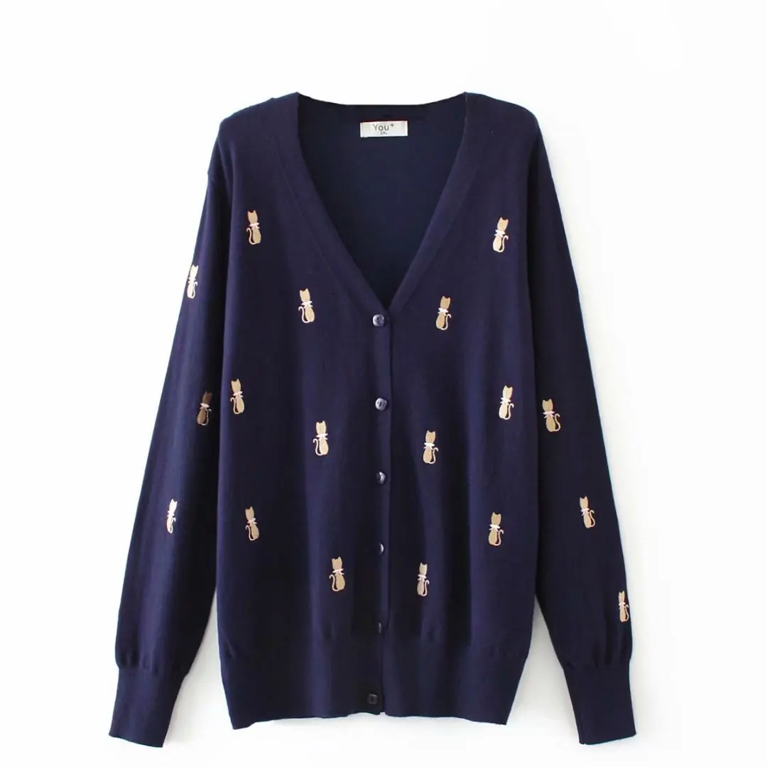 

Clearance Sale Plus Size Casual Cardigans Autumn Winter Clothing Fashion Loose Long Sleeve Knitting Coats Women E1-A9515