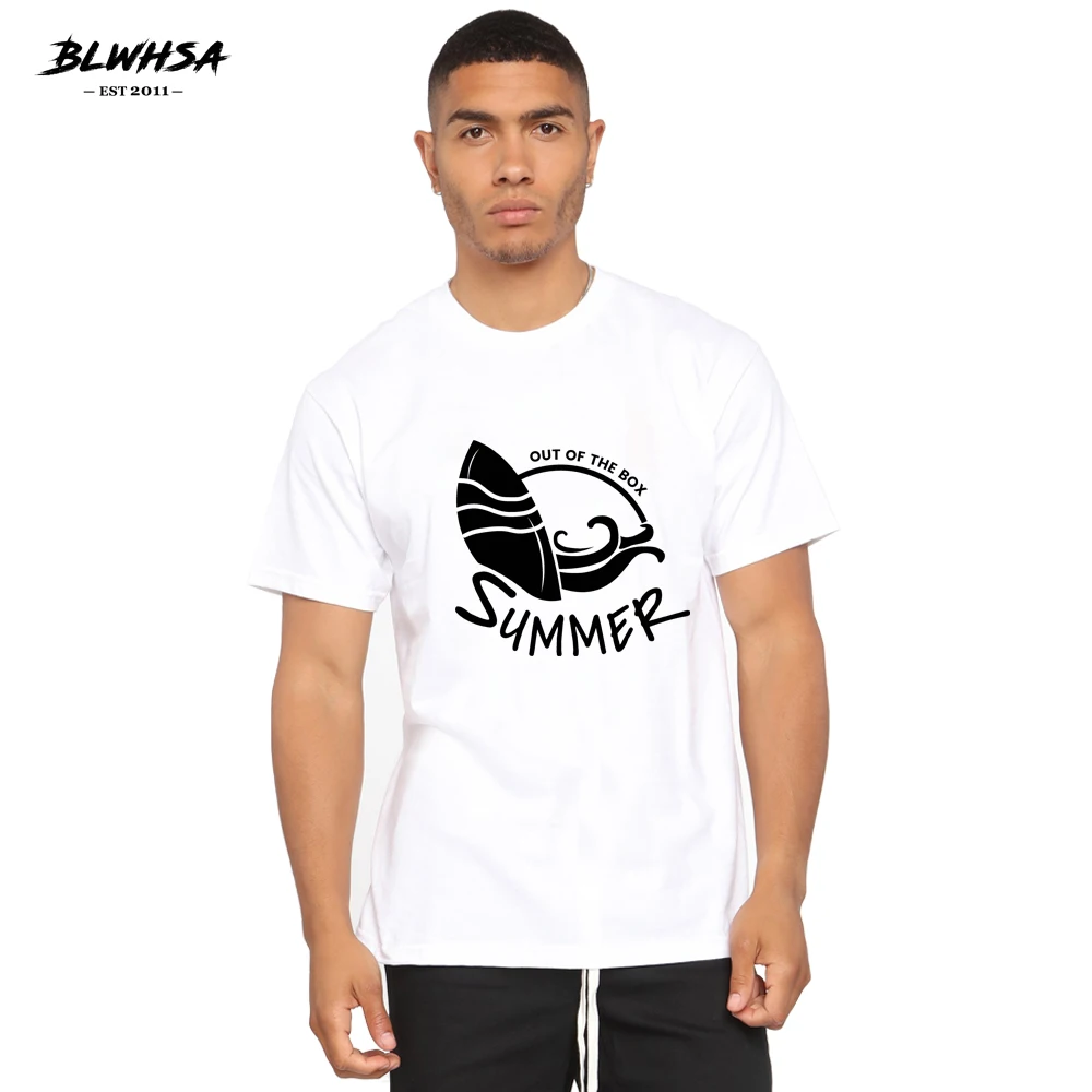 

Летняя футболка BLWHSA с принтом, мужская повседневная футболка с коротким рукавом, забавная футболка с надписью из коробки, женские футболки ...