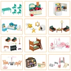 Игрушки кукольный лес семья Монтессори кухня миниатюрный кукольный домик 112 игрушка кухонные аксессуары кукольный домик Игрушки для девочек