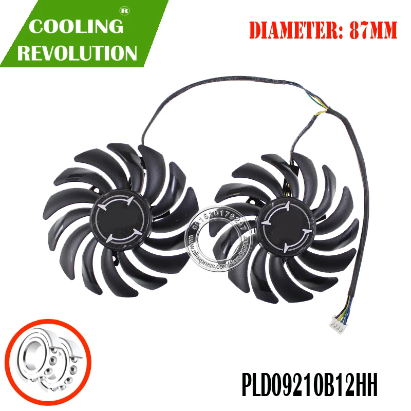87 мм PLD09210B12HH 4Pin Графика карты вентилятор для MSI ARMOR RX470 RX 480 RX570 RX580 видеокарта