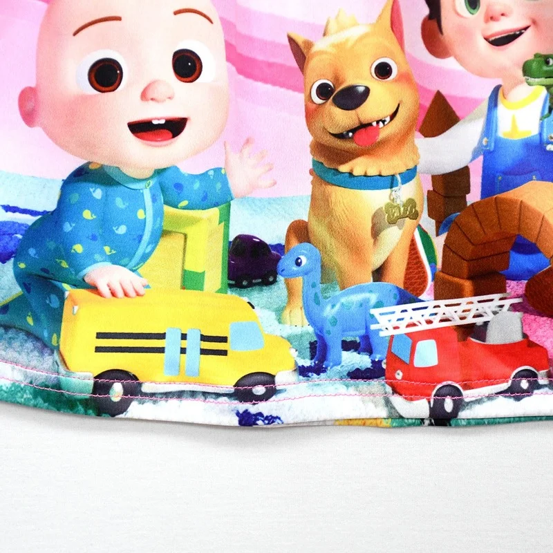 

Summer Dress Clothes Cute Fashion Flutter Sleeve Toddler Girls CocoMelon Dress Chidlren'S Party Cartoon Princess Dress Costume