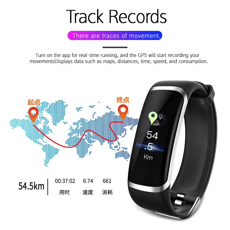 Мужские Водонепроницаемые Смарт-часы с пульсометром и фитнес-трекером | Наручные