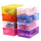 Прозрачная пластиковая коробка для обуви, пыленепроницаемый Штабелируемый ящик, коробка для хранения обуви, контейнер, органайзер, откидной ящик, коробка для хранения обуви