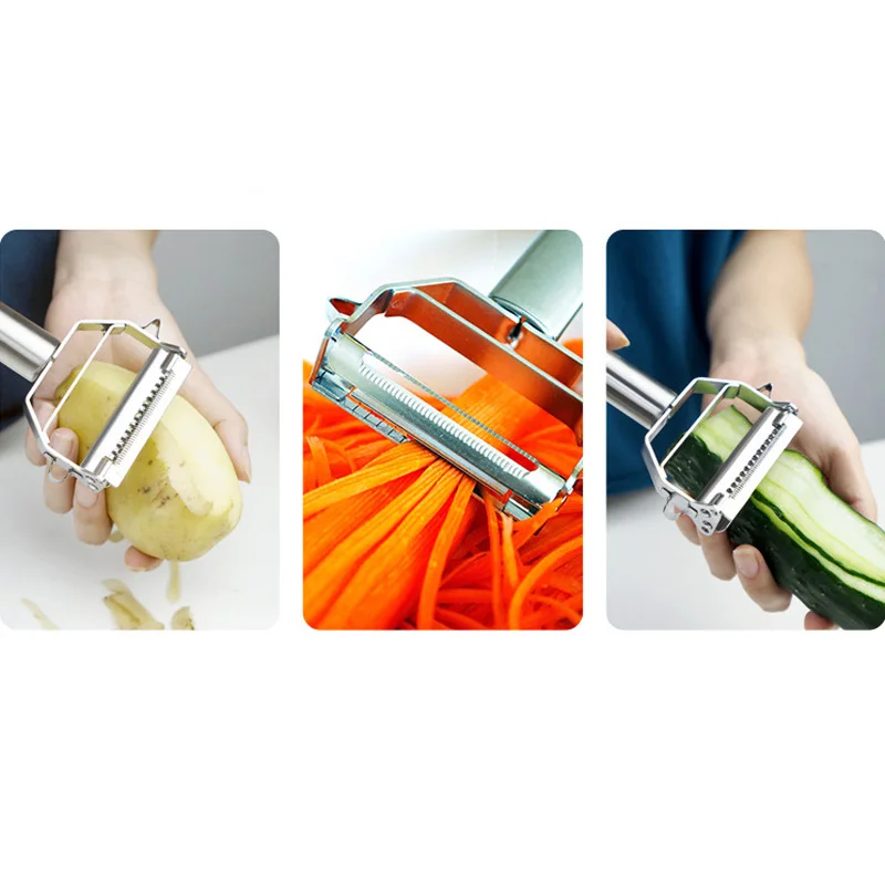 

Stainless Steel Multifunctional Double Head Vegetable Peeler Potato Carrot Grater Kitchen Tools Fruit And Vegetable Accessories