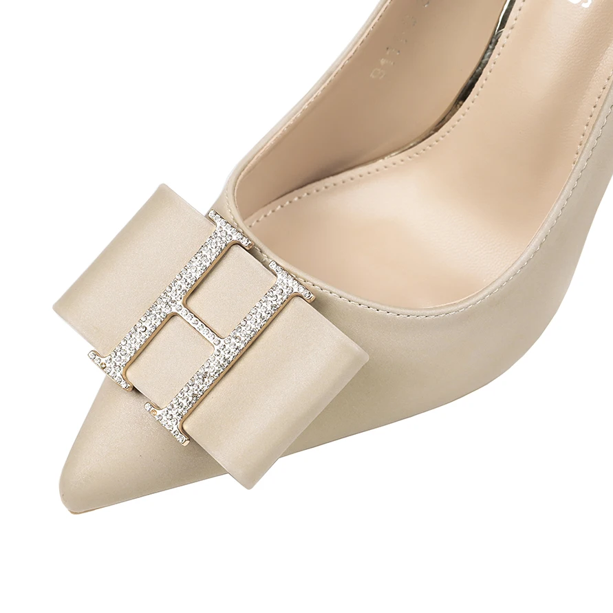 Новинка 2020 года модные женские туфли лодочки на высоком каблуке 9 см с пряжкой и