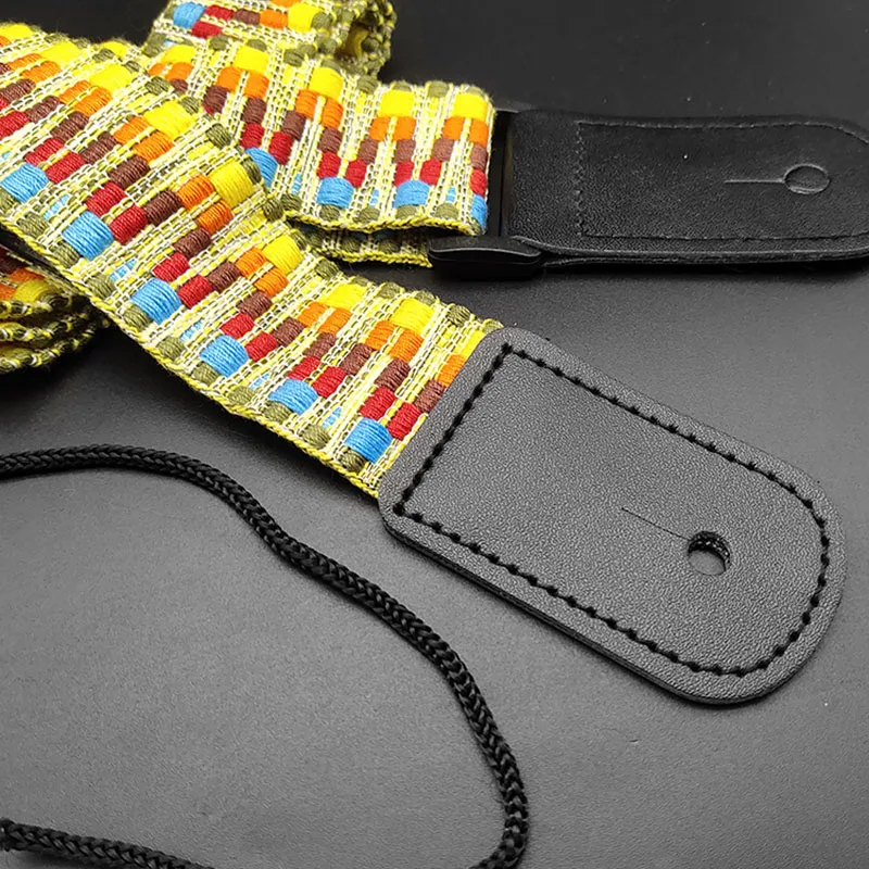 10pcs Ukulele 4String Mini Guitar Strap Colorful Rainbow Adjustable Guitarra Straps Belt with PU Leather Ends Accessoris | Спорт и