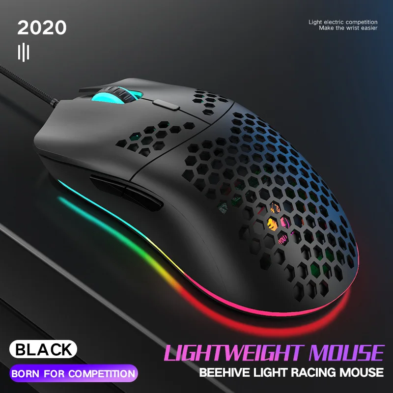 Профессиональная игровая мышь Free wolf проводная геймерская RGB светильник