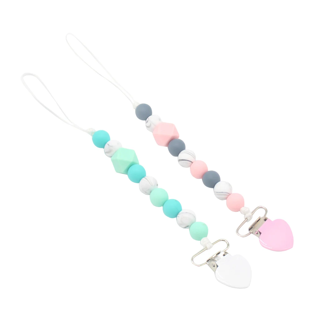 Комплект детской одежды из 2 предметов на зажиме соски с цепочкой для младенцев