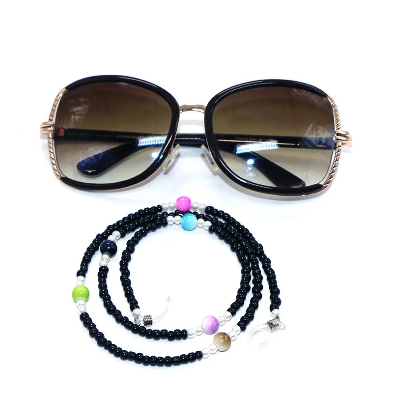 Цепочка для очков с жемчужным камнем и бусинами шнур чтения ремешок