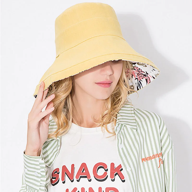 Весенне-осенние женские Панамы WELROG 2020 уличные шляпы с цветочным принтом и