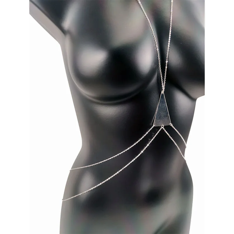 Женский бюстгальтер с цепочкой Goth Летняя Пляжная бикини на грудь Подарочный в