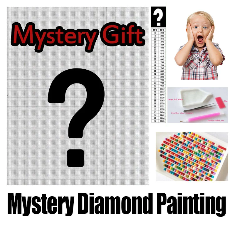 

Mystery Diamond Painting Photo Custom 5D DIY Mysterious Picture Rhinestones AB Diamond Embroidery Mosaic Cross Stitch Kids Gift
