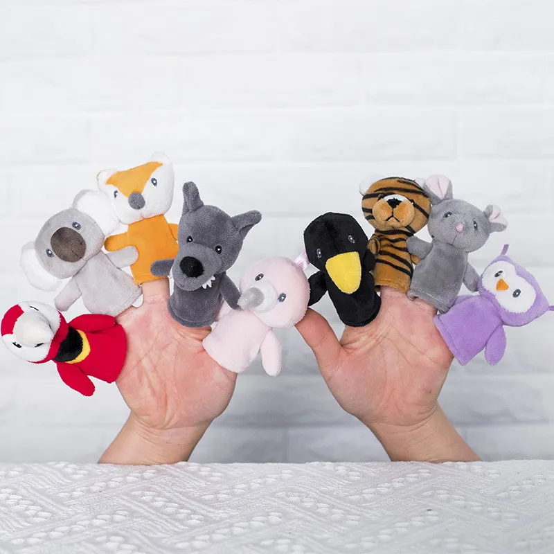 Обучение и обучение Kawaii детские мягкие игрушки животные пальчиковые куклы Тукан