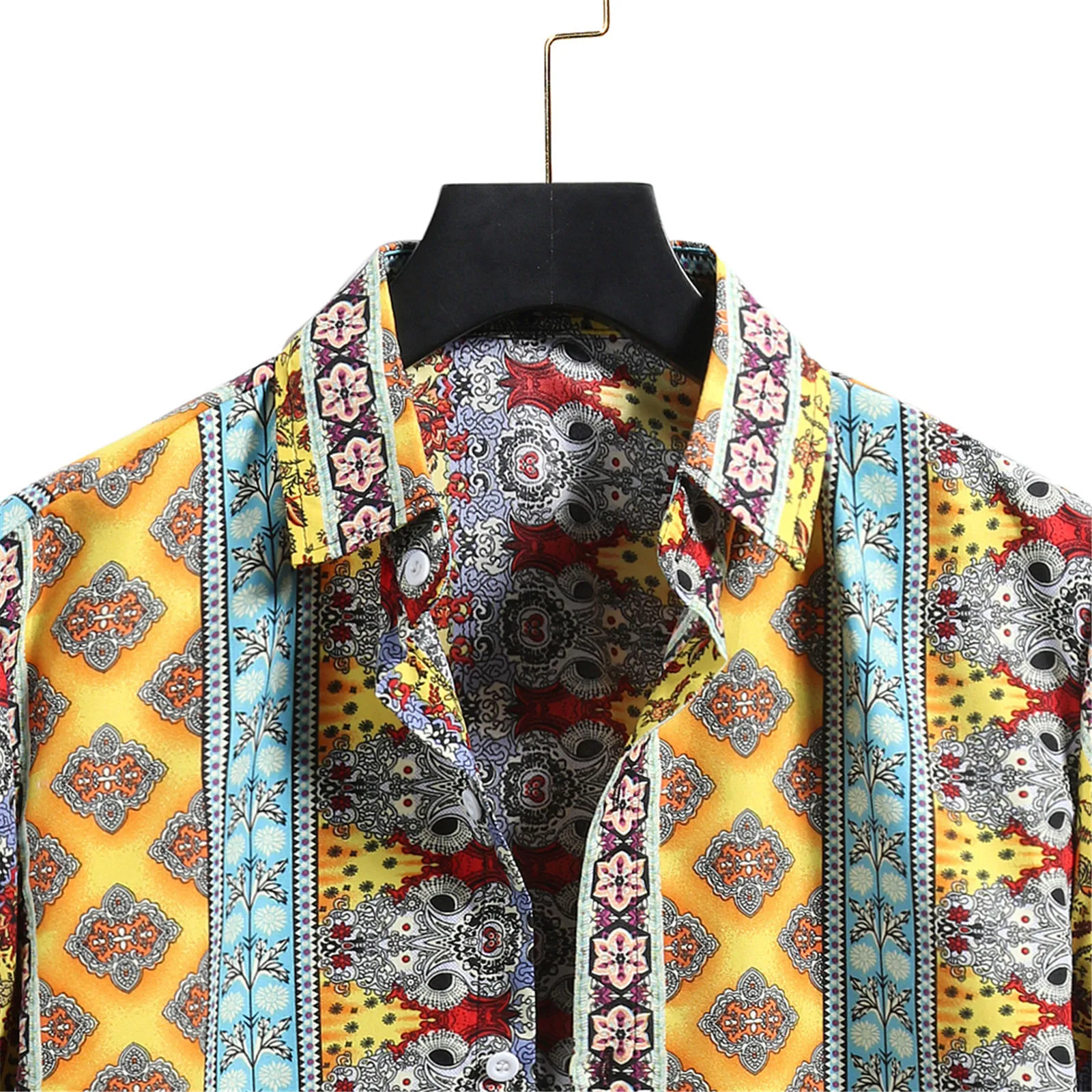

2021 Fashion Male Vintage Shirt Cardigan Short Sleeve Hawaiian Beach Flower Shirt Men Lapel Comfortable And Breathable Shirt