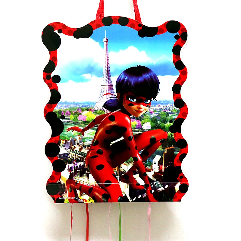 Ladybug-1pcs 1 комплект с героями мультфильма «Маша и Медведь» тема пиньята душа ребенка Дети День рождения украшения пиньята игра вечерние событие фестиваль вечерние поставки - Цвет: Ladybug-1pcs