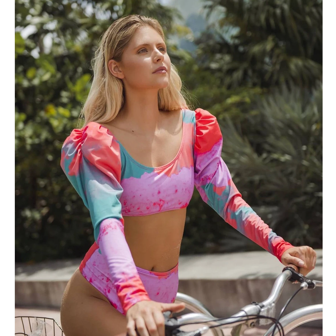 Новинка 2022 сексуальный комплект бикини с высокой талией купальник цветочным