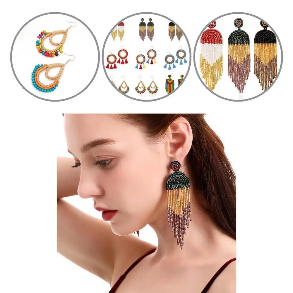 1 пара роскошные подвесные Серьги-кисточки без деформации | Украшения и