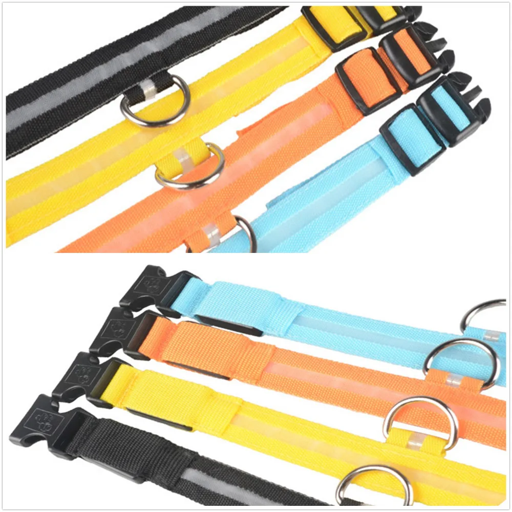 Светодиодный ошейник для собак с защитой от потери/избегания автомобильной