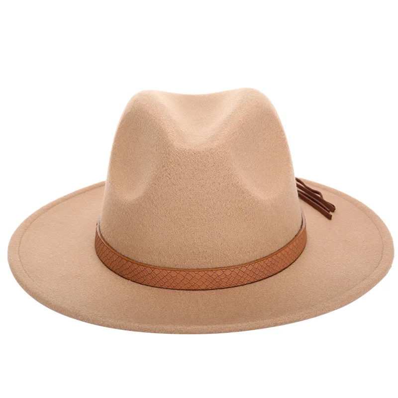 

Autumn and winter new style European and American woolen jazz hat fashion female hat top hat