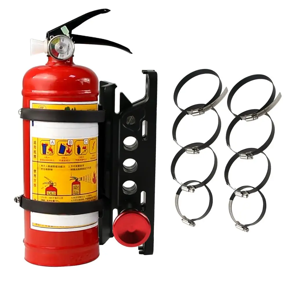 Fire Extinguisher Mount Bottle Holder Aluminum For Jk Jku Jl Utv Roll Bar Fits for Jeep Wrangler Black With 8 Fixing Rings | Автомобили и
