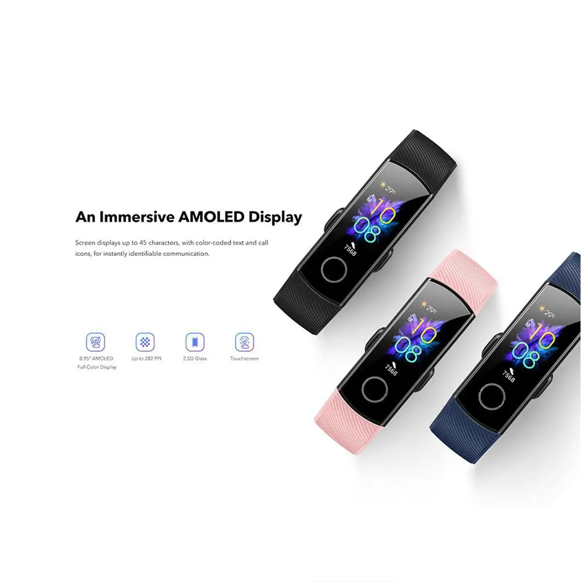 Смарт-часы huawei Honor band 5 AMOLED Смарт-часы huawei кровяное кислородное сердце яростный ftness трекер сна swiming sport trakcer gps