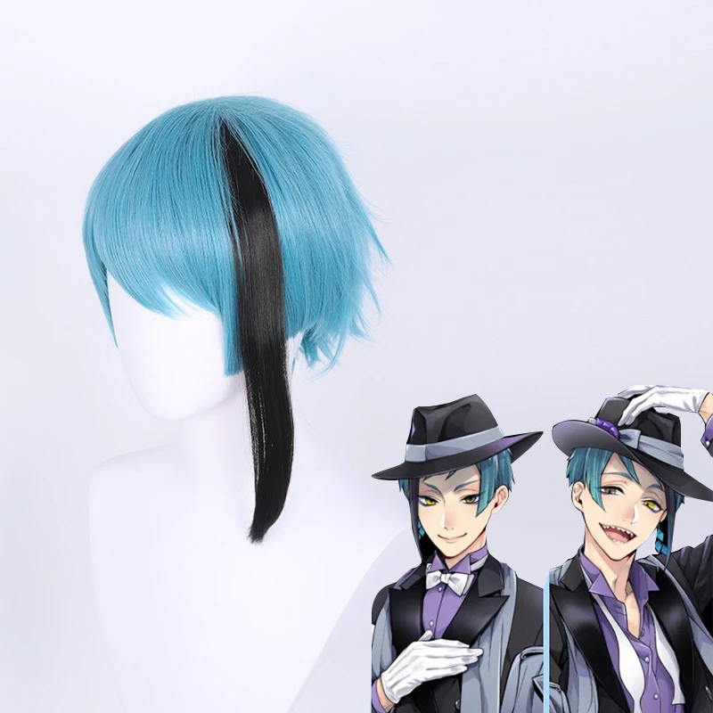 Парик для косплея из аниме витая страна чудес 30 см ледяная голубая пиявка волосы