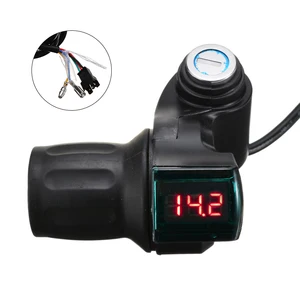 1 компл. Черный 12 в-99 в электрический скутер велосипед дроссельная заслонка руль светодиодный цифровой измеритель универсальные аксессуары для электрического велосипеда