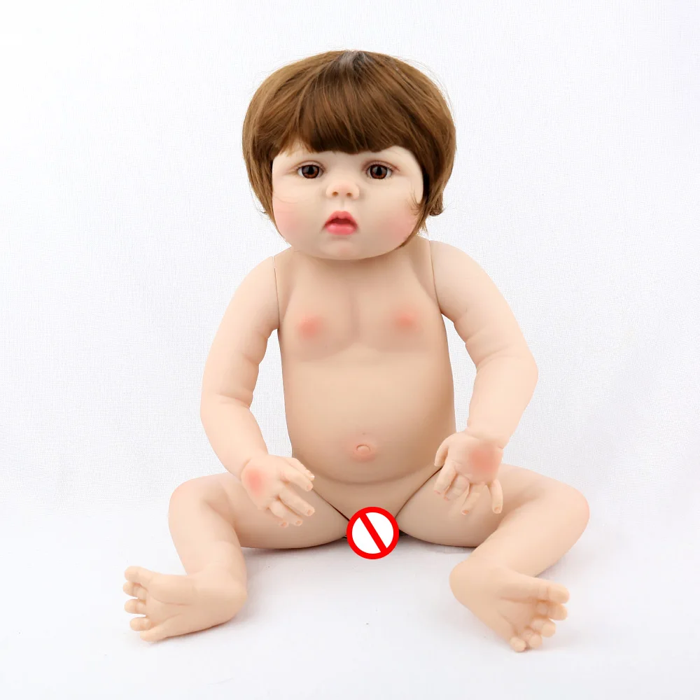 Полностью силиконовые 22 дюйма 55 см куклы Reborn Baby Милые Игрушки для ванны реалистичные Bebe реалистичные детские игрушки Boneca Игрушки для девочек подарок на день рождения