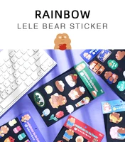 coo note rainbow lele bear creative stationery sticker decorative pattern diy album planner diary stickers