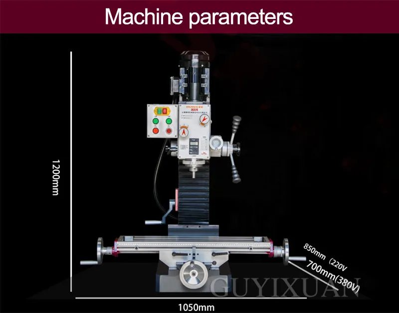 Small drilling and milling machine multi-function processing metal household micro-table vertical drilling and milling machine