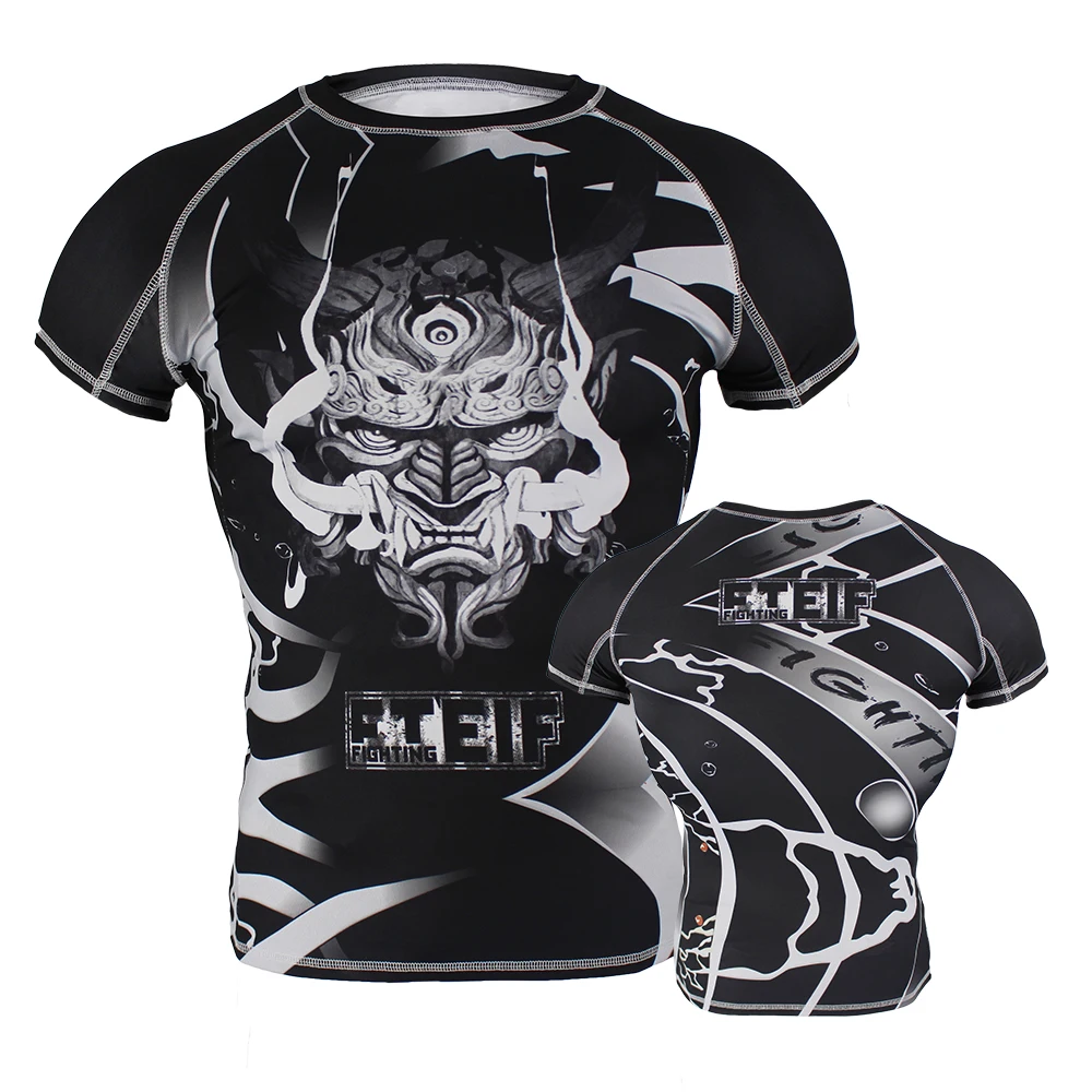Футболка FTRIF tiger muay thai боксерские футболки mma rashguard jiu jitsu костюм для сауны футболка