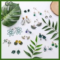chucari 2019 new korean mori simple retro cold wind earrings geometric flower cactus acrylic pendant womens earrings jewelry