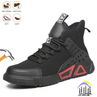 safety work shoes mens male work boots steel toe indestructible working sneakers anti smashing lightweight protective shoes