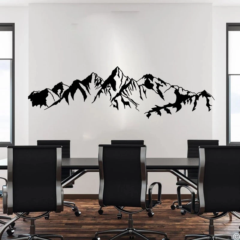 Виниловые наклейки на стену для RV большой горы автомобиля офиса спальни