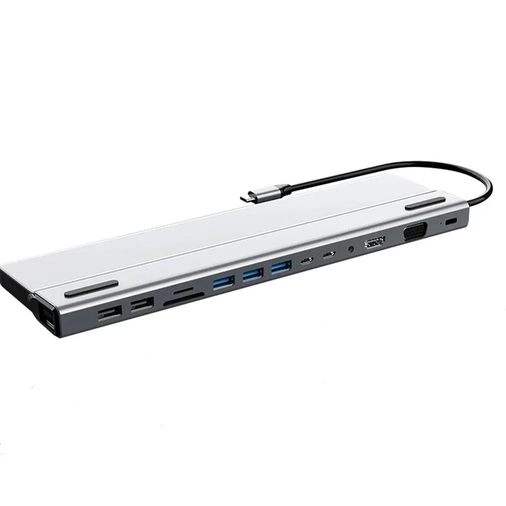 

Адаптер 14 в 1 Type C Hub USB C To HDMI-совместимый VGA RJ45 USB 3.0 кардридер USB-C адаптер питания
